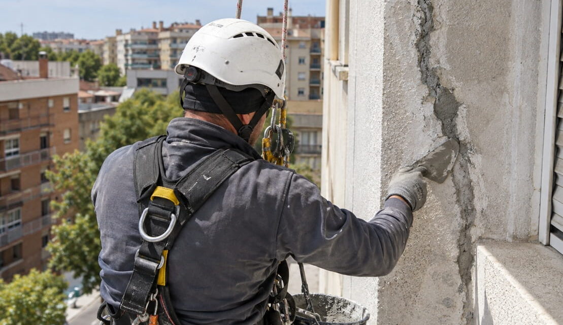 Trabajos verticales en Sabiñanigo